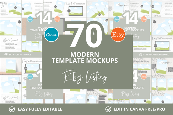70 Modern Etsy Canva Mockup: Elevate Your Digital Listings