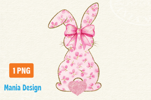 Floral Easter Bunny Coquette Bow: A Delicate Touch for Spring