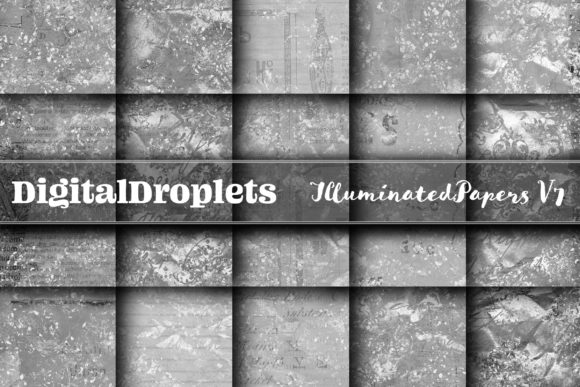 Illuminated Papers Vol. 7: A Vintage & Glitter Design Asset