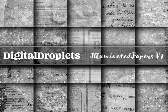 Illuminated Papers Vol. 9: Vintage & Glitter Digital Backgrounds