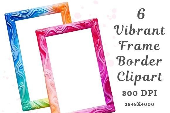 Inject Energy into Your Projects with Vibrant Frame Border Clipart