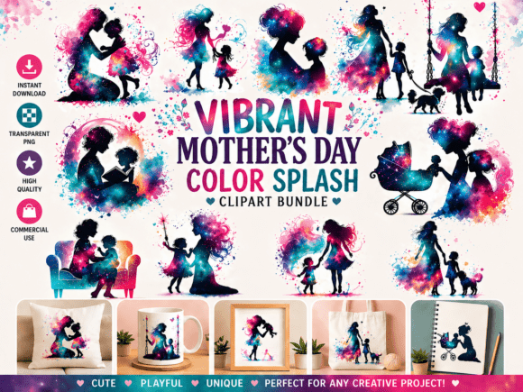 Mother's Day Color Splash Silhouette: A Designer's Guide